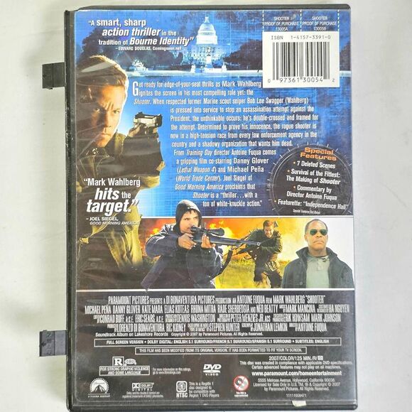 Shooter DVD Mark Wahlberg Action Thriller - Picture 3 of 3